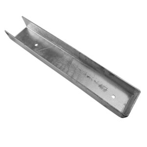 u-profiel metaal gegalvaniseerd zilver 26 cm voor schutting beton onderplaat