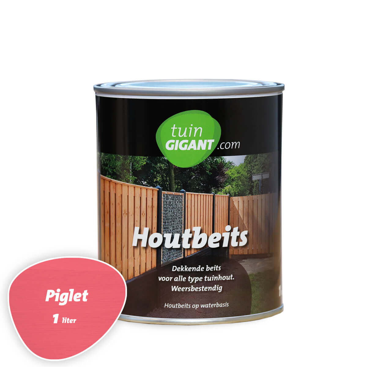 Houtbeits - Piglet roze - 1 tot 2,5 liter -