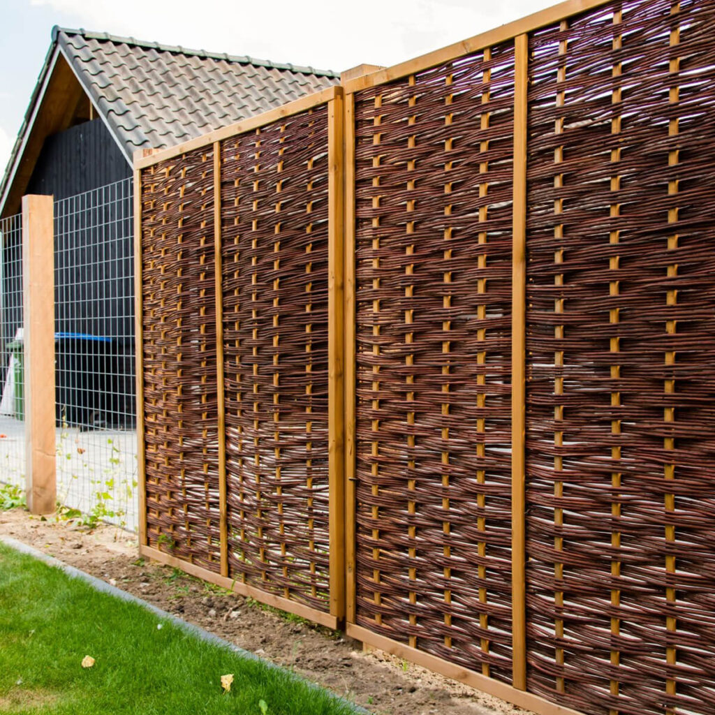 wilgenteen schutting tuinscherm grenen geimpregneerd kader