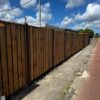 houtbeton schutting voordeelbundel nobifix bruin geimpregneerd 21 planks antraciet glad beton schuttingpaal