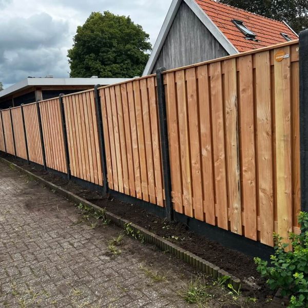 houtbeton schutting voordeelbundel red class wood antraciet stampbeton