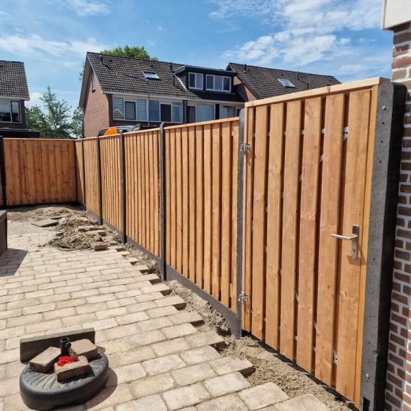 houtbeton schutting voordeelbundel red class wood antraciet stampbeton