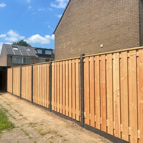 houtbeton schutting voordeelbundel red class wood antraciet stampbeton